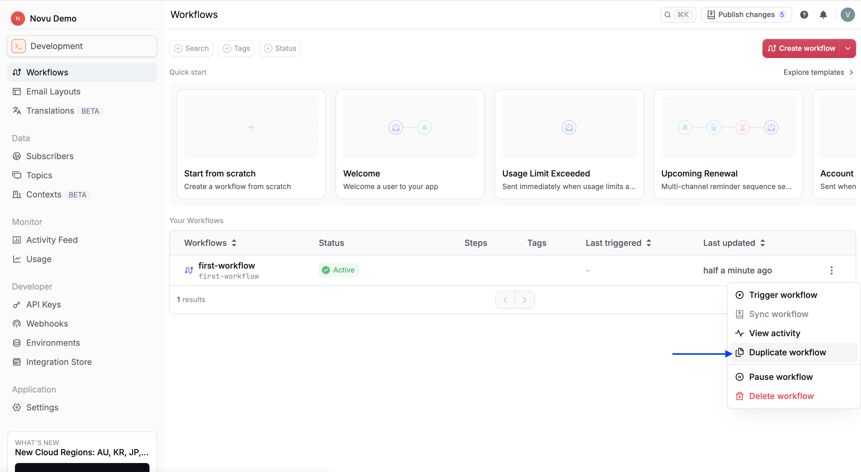 Duplicate a workflow
