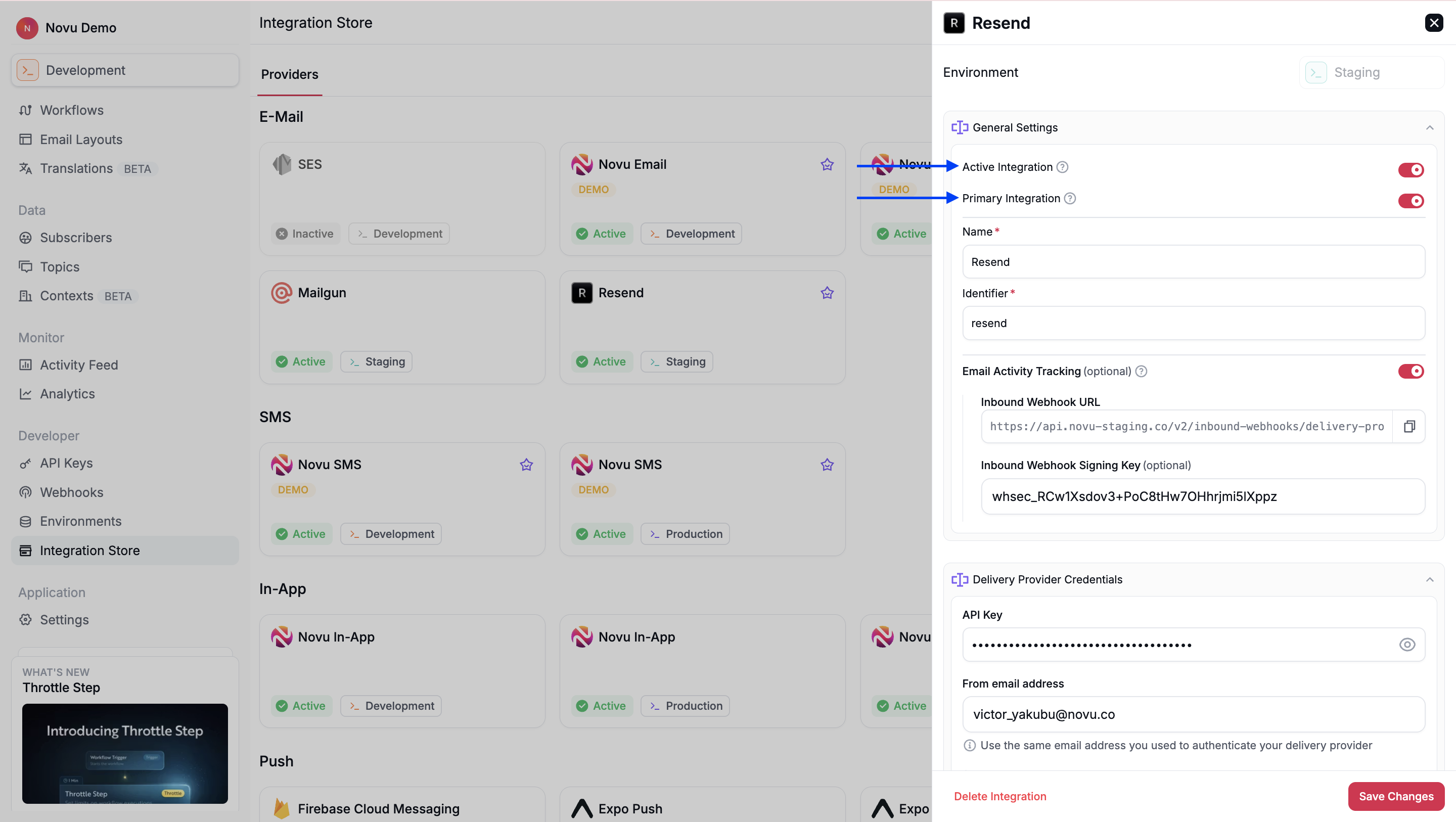 Primary and active integration